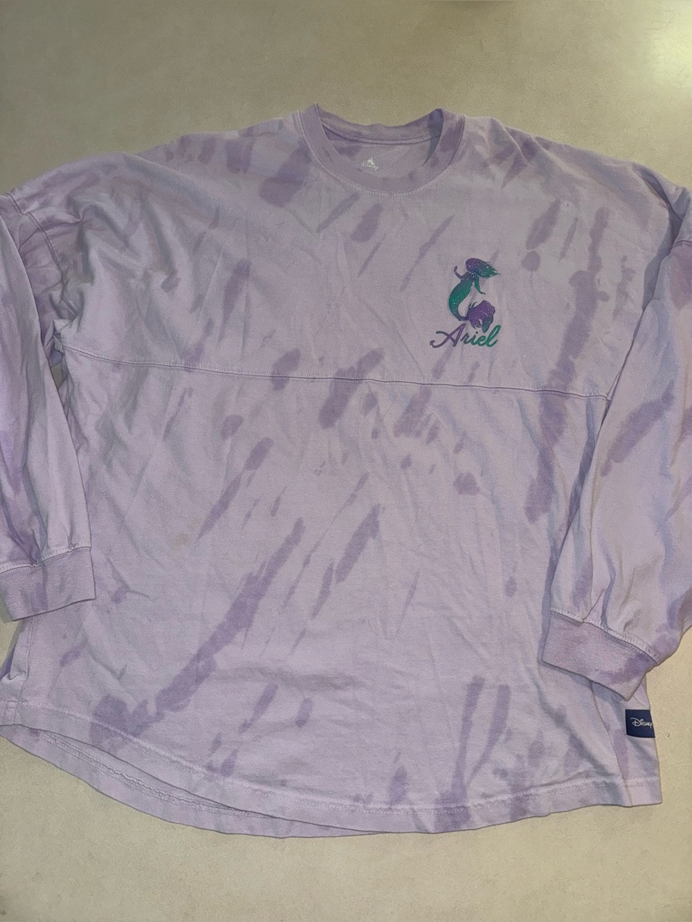 Disney Parks Ariel Tie-Dye Spirit Jersey Size Medium M Live Action Purple
